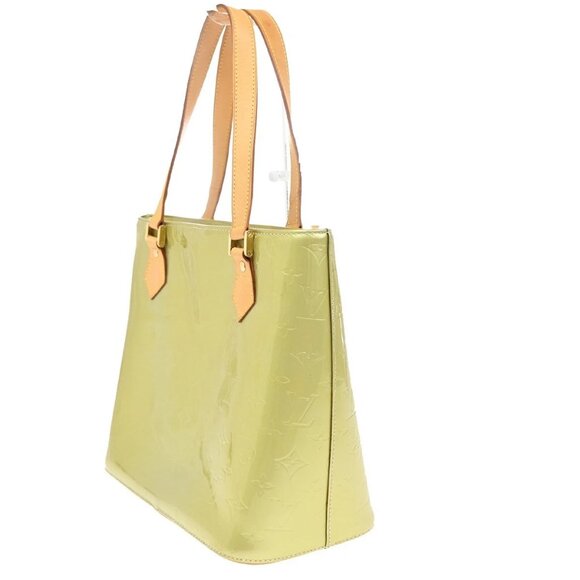 LOUIS VUITTON Monogram Vernis Houston Gris Hand Bag Green Spain M91053 31CA087 - Picture 4 of 15
